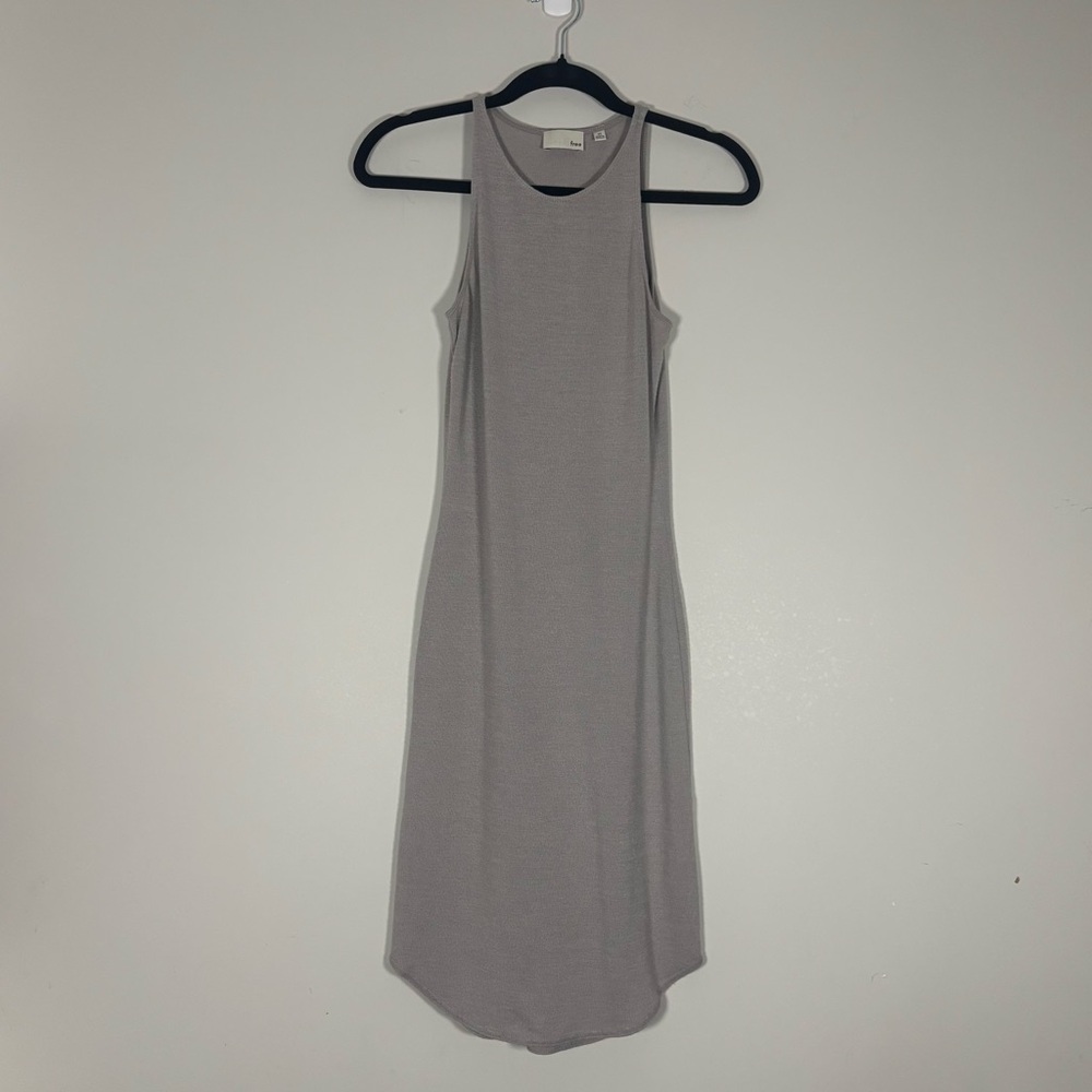 Wilfred Free Aritzia Ribbed High Neck Racerback Midi Dress XS